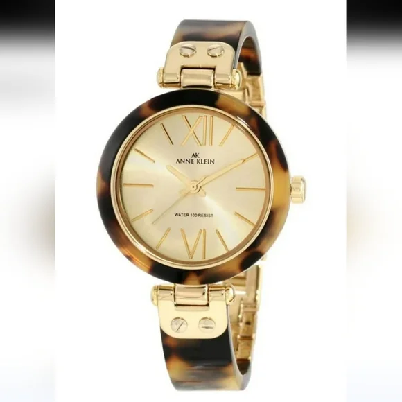 Gorgeous Anne Klein tortoise shell watch vintage Ladies Anne Klein Y121E wrist watch rare faux  main image 2